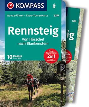 Cover for Franz Wille · KOMPASS Wanderführer Rennsteig, 10 Etappen (Book) (2022)