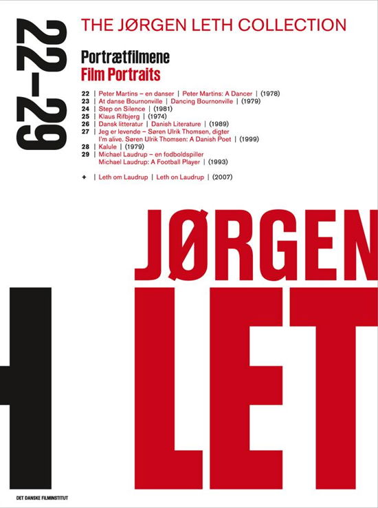 Cover for Jørgen Leth · The Jørgen Leth Collection: Jørgen Leth 5 - Portrætfilmene (DVD) [1. Ausgabe] (2008)