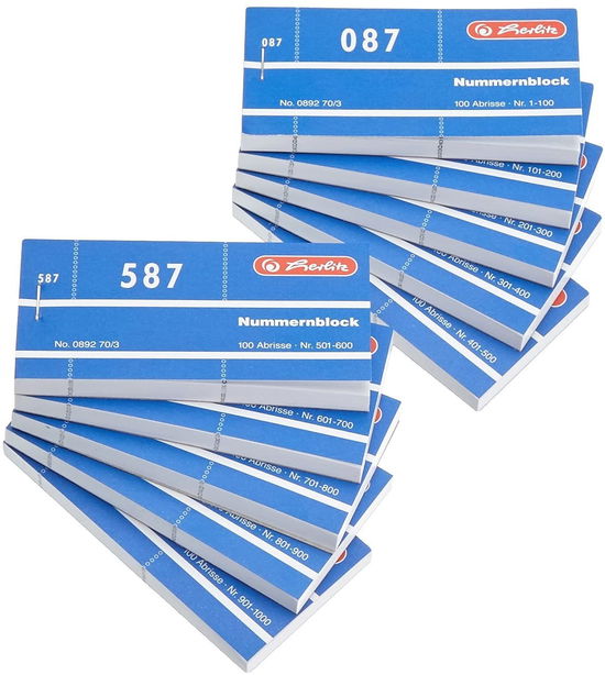 Herlitz Nummernblöcke 1-1001/892703, Sortiert, 105 - Herlitz - Produtos -  - 4008110030456 - 13 de julho de 2017