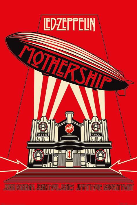 Led Zeppelin (mothership Red) Maxi Poster Poster - Led Zeppelin - Produtos - Pyramid Posters - 5050574344456 - 