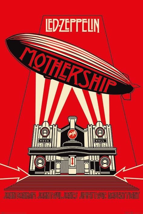 Led Zeppelin (mothership Red) Maxi Poster Poster - Led Zeppelin - Merchandise - Pyramid Posters - 5050574344456 - 