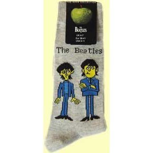 Cover for The Beatles · The Beatles Ladies Ankle Socks: Cartoon Standing (UK Size 4 - 7) (Klær) [Grey - Ladies edition]
