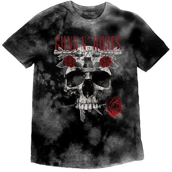 Guns N' Roses Unisex T-Shirt: Flower Skull (Wash Collection) - Guns N Roses - Produtos -  - 5056368668456 - 