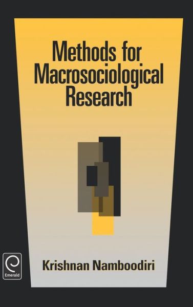 Cover for Krishnan Namboodiri · Methods for Macrosociological Research (Hardcover Book) (1994)