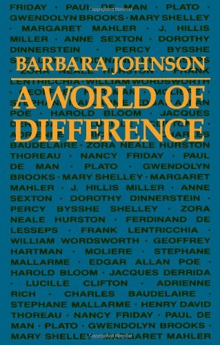 A World of Difference - Johnson, Barbara (Harvard University) - Boeken - Johns Hopkins University Press - 9780801837456 - 27 december 1988
