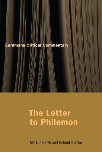 Cover for Barth, Markus, · The Letter to Philemon (Paperback Book) (2000)