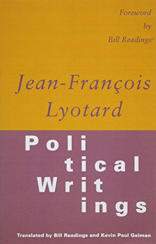 Cover for Jean-Francois Lyotard · Political Writings (Paperback Book) (1993)
