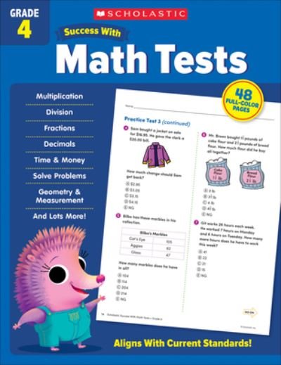 Cover for Scholastic Teaching Resources · Scholastic Success with Math Tests Grade 4 (Paperback Book) (2022)