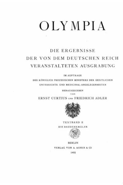 Cover for Ernst Curtius · Olympia, die ergebnisse der von dem Deutschen Reich veranstalteten ausgrabung (Paperback Book) (2016)