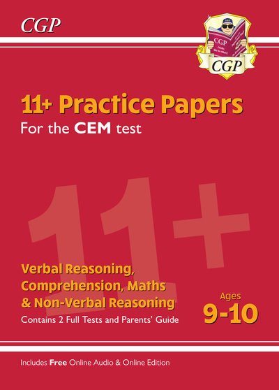 Cover for CGP Books · 11+ CEM Practice Papers - Ages 9-10 (with Parents' Guide &amp; Online Edition) - CGP CEM 11+ Ages 9-10 (Bok) [With Parents' Guide &amp; Online edition] (2019)