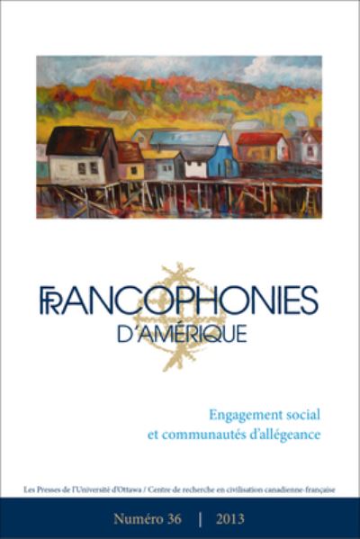 Cover for Francois Pare · Francophonies d'Amerique 36 (Paperback Book) (2013)