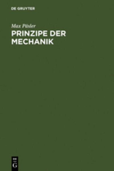 Cover for Päsler · Prinzipe der Mechanik (Book) (1968)