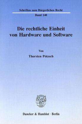 Cover for Pötzsch · Die rechtliche Einheit von Hard (Book) (1991)