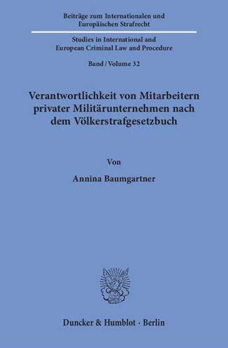 Cover for Baumgartner · Verantwortlichkeit von Mita (Book) (2018)