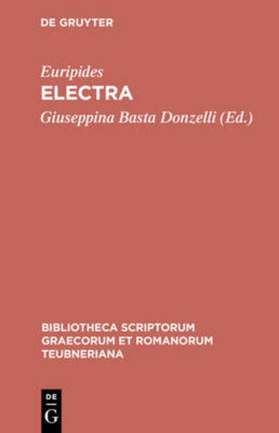 Cover for Euripides · Euripides: Electra (Paperback Book) [Updated Reprint of the 1st 1995 edition] (2002)