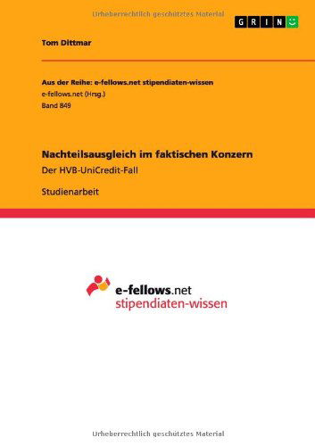 Cover for Dittmar · Nachteilsausgleich im faktische (Book) [German edition] (2013)