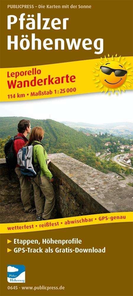 Palatinate High Trail, hiking map 1:25,000 - Publicpress - Books - Freytag-Berndt - 9783899206456 - August 8, 2018