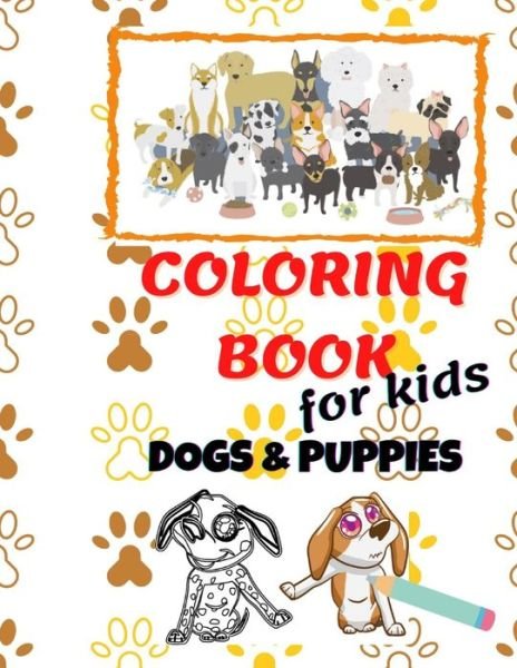 Cover for Ats Books · Dogs &amp; Puppies coloring books for kids 4-8, sweet dogs (Pocketbok) (2020)