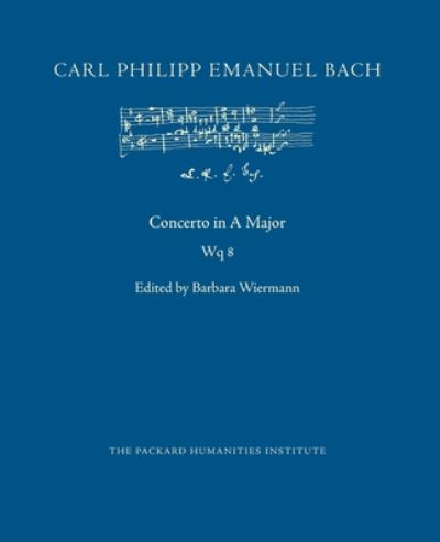 Cover for Carl Philipp Emanuel Bach · Concerto in A Major, Wq 8 (Taschenbuch) (2020)