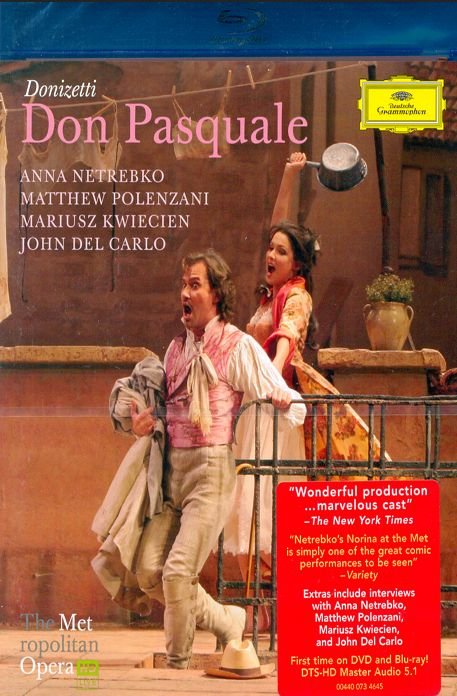 Donizetti: Don Pasquale (Blu-r - Netrebko / Polenzani / Levine - Películas - POL - 0044007346457 - 19 de septiembre de 2011