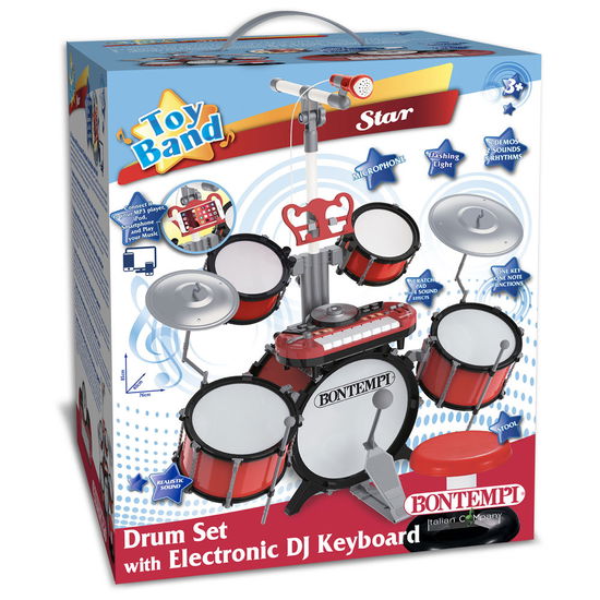 Cover for Bontempi · Bomtempi Digital Drum Set 7Pcs˙ With Dj Keyboard , Stool And Microphone (Toys)