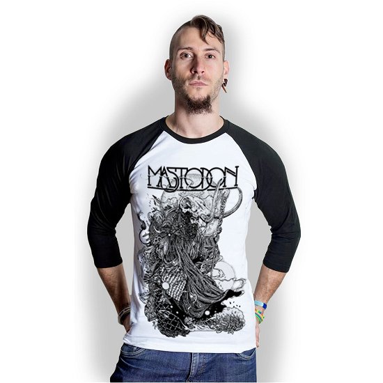 Cover for Mastodon · Mastodon Unisex Raglan T-Shirt: Hermit (T-shirt) [size S] [White - Unisex edition]
