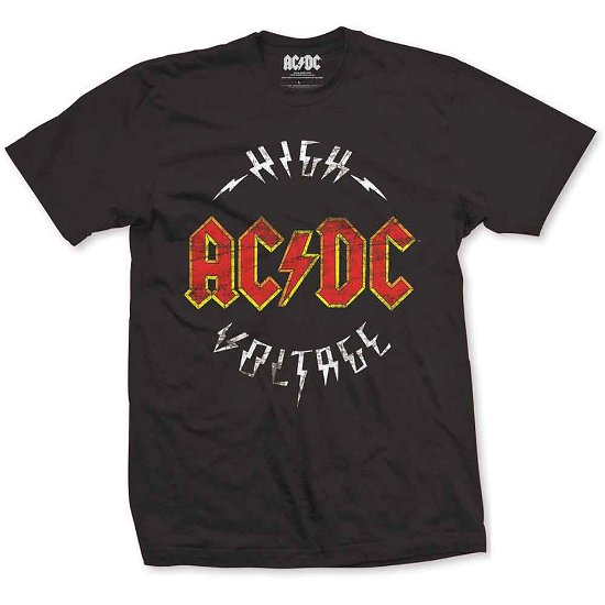 AC/DC Unisex T-Shirt: High Voltage - AC/DC - Mercancía - Perryscope - 5055979914457 - 