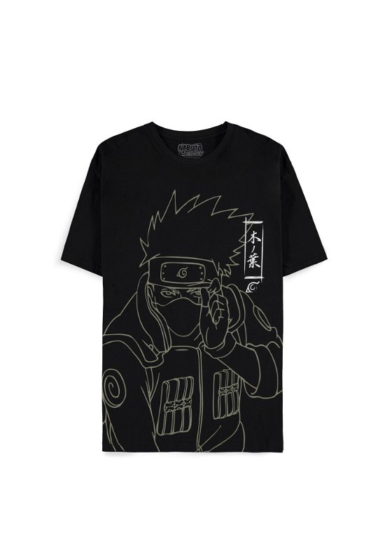 Naruto Shippuden T-Shirt Kakashi Line Art Größe S - Naruto - Merchandise -  - 8718526395457 - February 10, 2023
