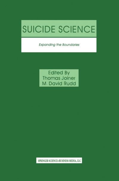 Cover for Rudd, M David, Phd · Suicide Science: Expanding the Boundaries (Innbunden bok) [2000 edition] (2000)