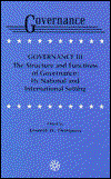 Cover for Kenneth W. Thompson · Governance III: Domestic and International - Governance Series (Paperback Book) (1992)