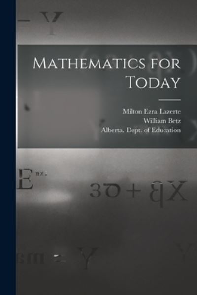 Cover for Milton Ezra Lazerte · Mathematics for Today (Paperback Book) (2021)