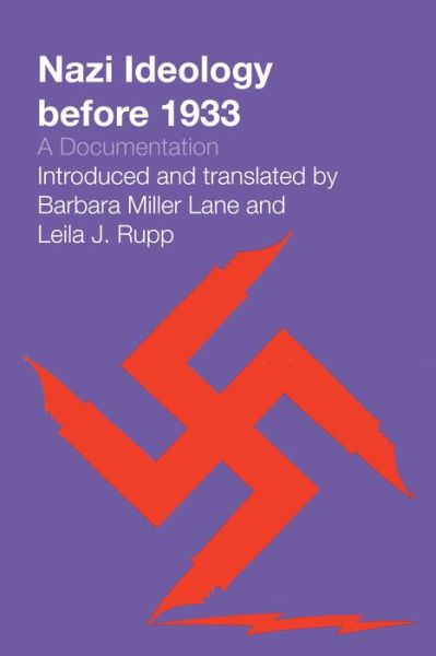 Cover for Barbara Miller Lane · Nazi Ideology before 1933: A Documentation (Paperback Book) (1978)