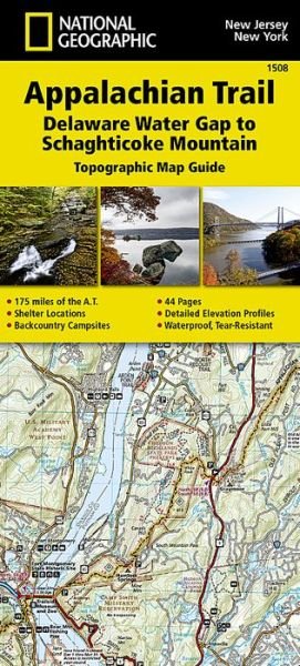 Appalachian Trail, Delaware Water Gap To Schaghticoke Mountain, New Jersey, New York: Trails Illustrated - National Geographic Maps - Bøger - National Geographic Maps - 9781597756457 - 2022