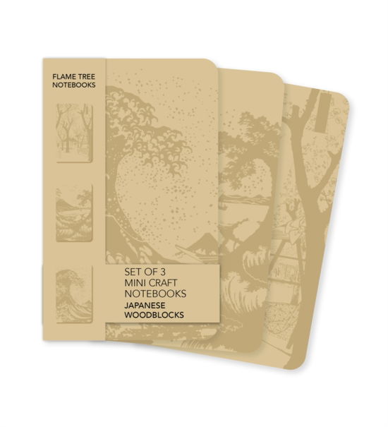 Cover for Flame Tree Studio · Japanese Woodblocks Set of 3 Mini Craft Notebooks (Papirvare) [New ed edition] (2026)