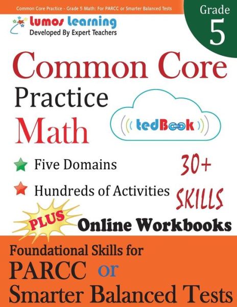 Cover for Lumos Learning · Common Core Practice - Grade 5 Math (Paperback Book) (2015)