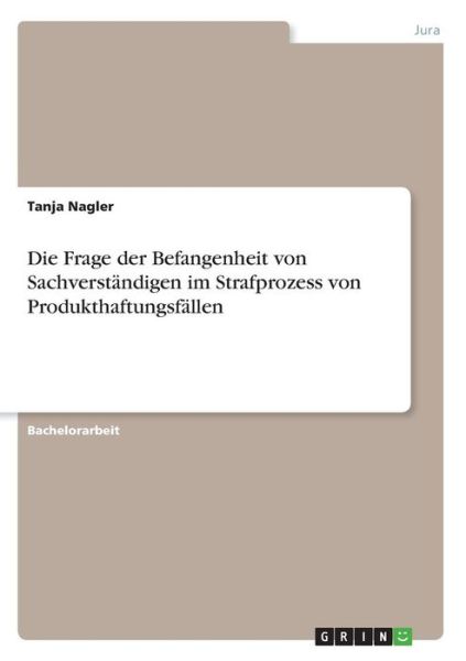 Cover for Nagler · Die Frage der Befangenheit von S (Book)