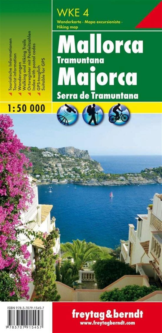 Cover for Freytag &amp; Berndt · Majorca - Serra De Tramuntana Hiking + Leisure Map 1:50 000 (Kort) (2016)