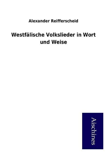 Cover for Reifferscheid · Westfälische Volkslieder (Book)