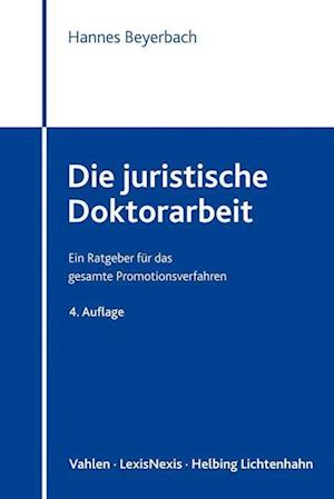 Cover for Hannes Beyerbach · Die juristische Doktorarbeit (Paperback Book) (2021)