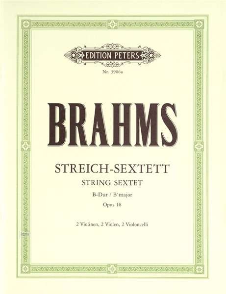 Cover for Brahms · Streich-Sextett B-Dur op. 18, fü (Bog)