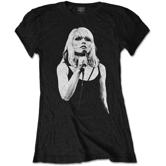 Cover for Deborah Harry · Debbie Harry Ladies T-Shirt: Open Mic. (Black) (T-shirt)