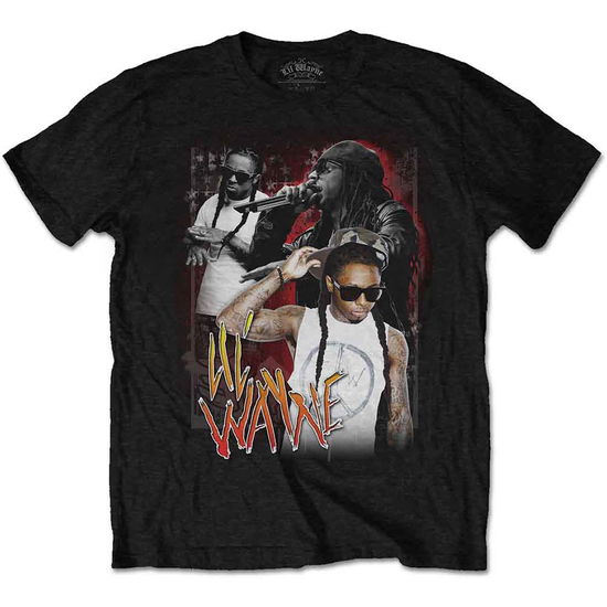 Cover for Lil Wayne · Lil Wayne Unisex T-Shirt: 90s Homage (Black) (T-shirt)