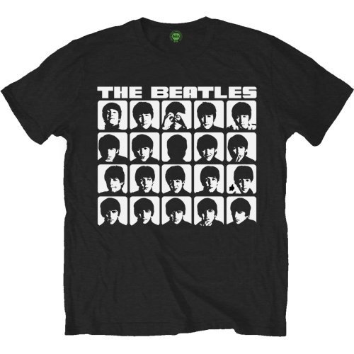 The Beatles Unisex T-Shirt: Hard Days Night Faces Mono - The Beatles - Produtos - Apple Corps - Apparel - 5055295334458 - 