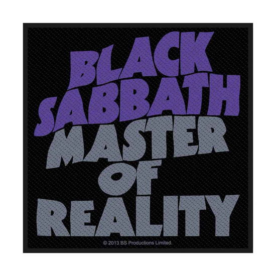 Black Sabbath Standard Woven Patch: Master Of Reality (Retail Pack) - Black Sabbath - Marchandise - PHD - 5055339744458 - 19 août 2019