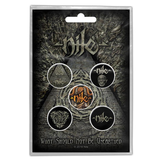 Nile Button Badge Pack: What Should Not Be Unearthed (Retail Pack) - Nile - Merchandise - PHM - 5055339786458 - 28. oktober 2019