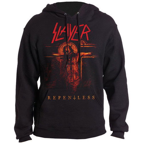 Slayer Unisex Pullover Hoodie: Repentless Crucifix - Slayer - Produtos - Global - Apparel - 5055979917458 - 