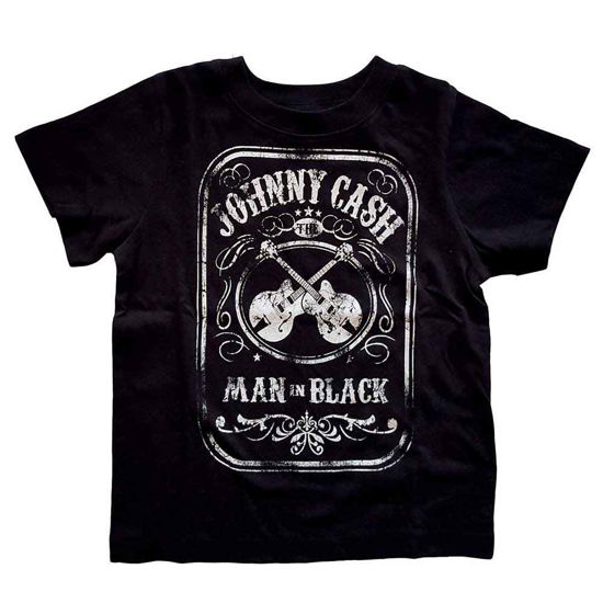 Cover for Johnny Cash · Johnny Cash Kids Toddler T-Shirt: Man In Black (3 Years) (T-shirt) [size 3-4yrs] [Black - Kids edition]