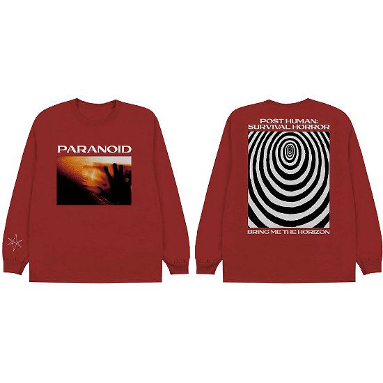 Bring Me The Horizon Unisex Long Sleeve T-Shirt: Paranoid (Back Print) - Bring Me The Horizon - Produtos -  - 5056368648458 - 