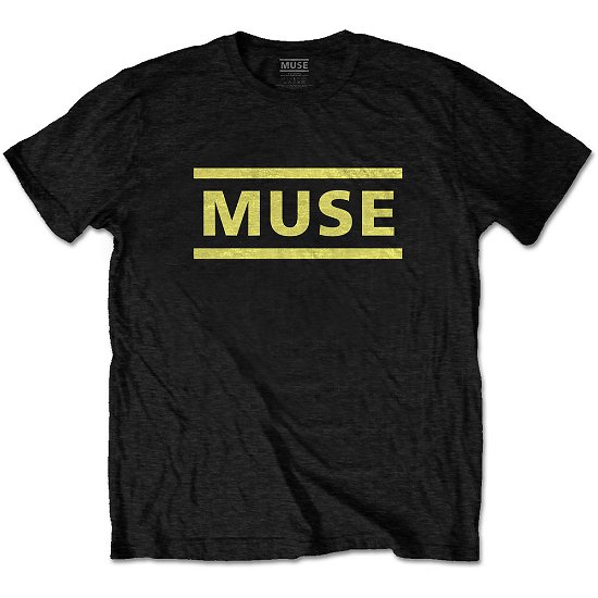 Cover for Muse · Muse Unisex T-Shirt: Yellow Logo (T-shirt) [size S] [Black - Unisex edition]