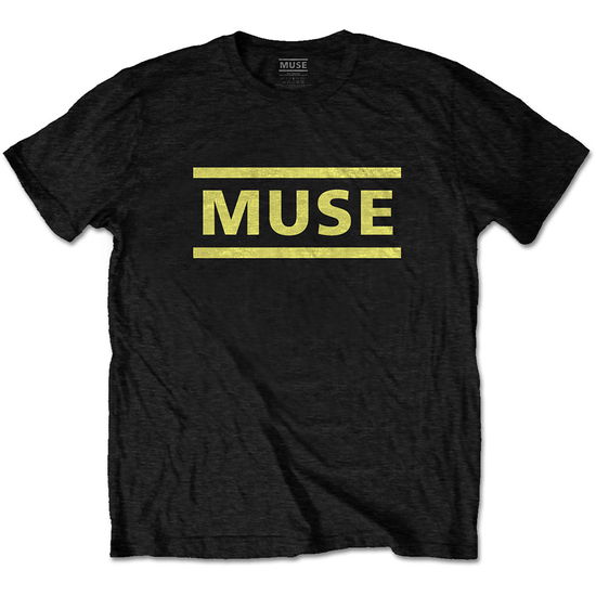 Muse Unisex T-Shirt: Yellow Logo - Muse - Koopwaar -  - 5056368651458 - 